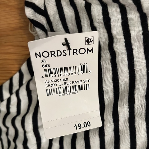 NWT Caslon Muscle Tank in Ivory and Black Stripe - Picture 8 of 8